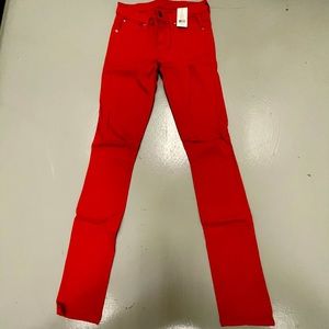 Brand anew with tag Helmut Lang red jeans